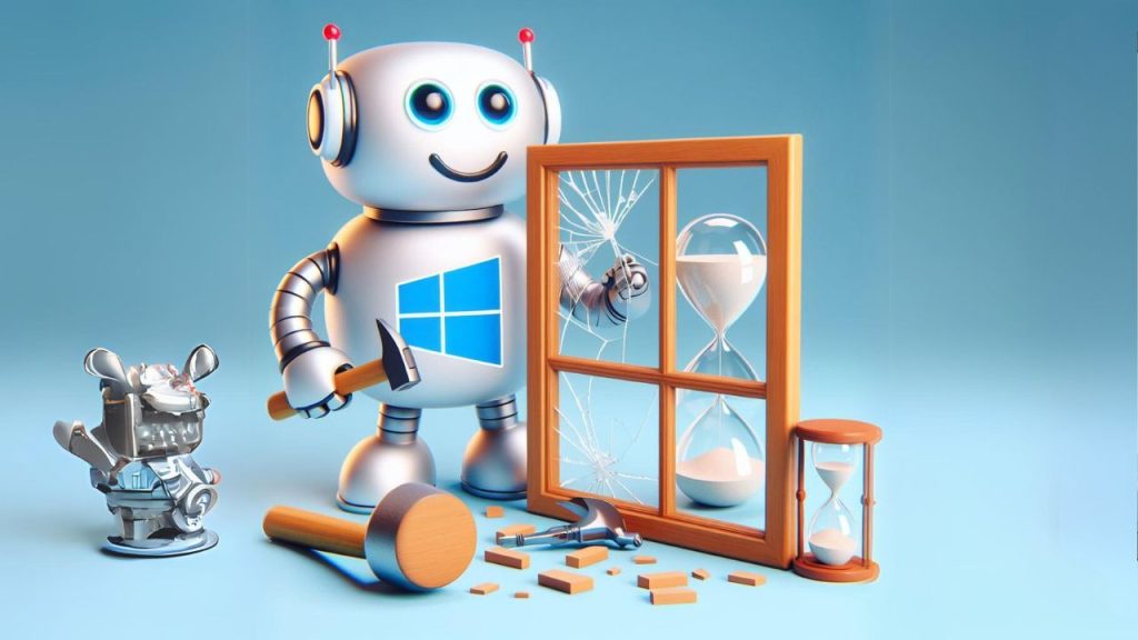 Microsoft robot trying to solve Windows timeout error