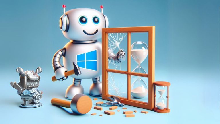 Microsoft robot trying to solve Windows timeout error