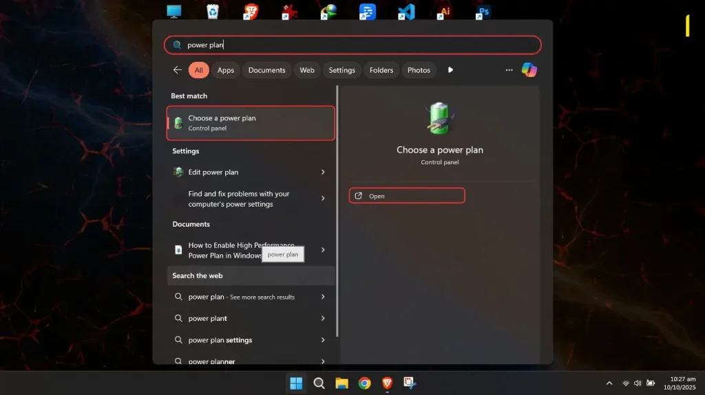 open power options windows 10 11